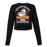 Coffee And Penguin Cute Sea Bird King Emperor Peng Cropped Sweater | Artistshot