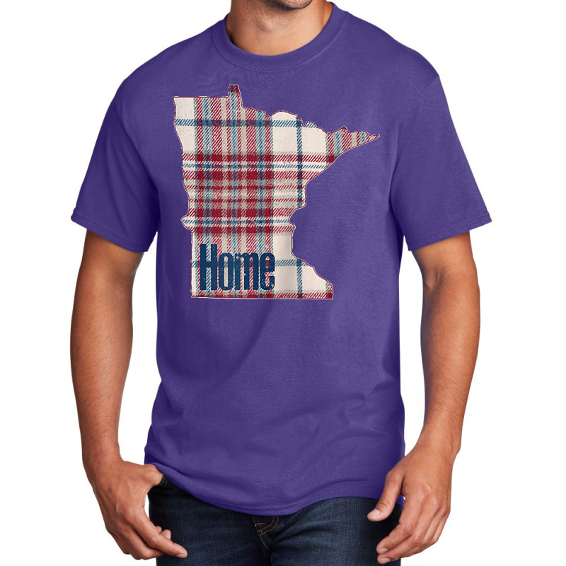 State Of Minnesota Plaid Minnesota Is Home Raglan Baseball Tee Basic T-shirt | Artistshot