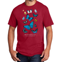 Butterflies In My Stomach Blue Butterfly Soft Aesthetic Basic T-shirt | Artistshot