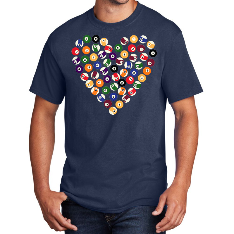 Pool Player Billiard Balls Heart For Pool & Billiards Lovers T Shirt Basic T-shirt | Artistshot