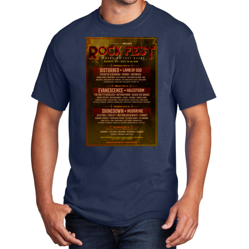 Rockfest Basic T-shirt by kingranger840404 | Artistshot