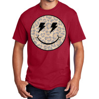 Trendy Leopard Smiley Face Lightning Bolt T Shirt Basic T-shirt | Artistshot