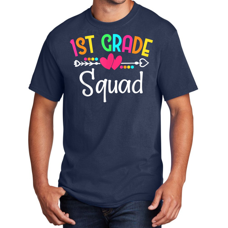 Team 1st First Grade Squad Teacher Student Back To School T Shirt Basic T-shirt | Artistshot