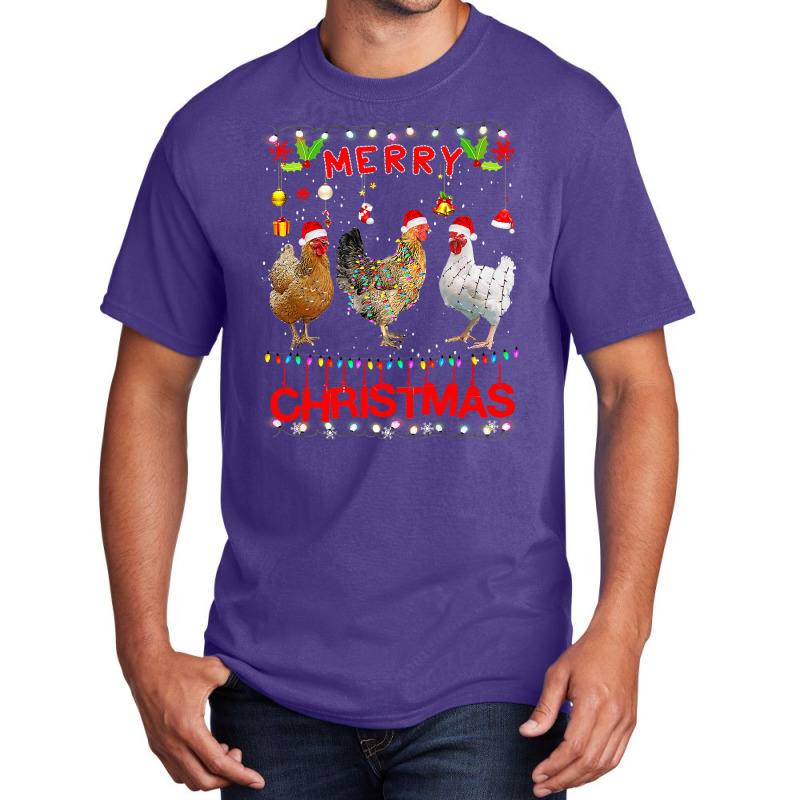 Chicken Design Merry Christmas Chicken For Kids Costume Cute 32 Hen Ch Basic T-shirt | Artistshot