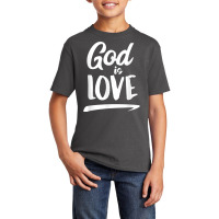 God Is Love  Modern Lettering T Shirt & Gift S000136 Basic Youth T-shirt | Artistshot