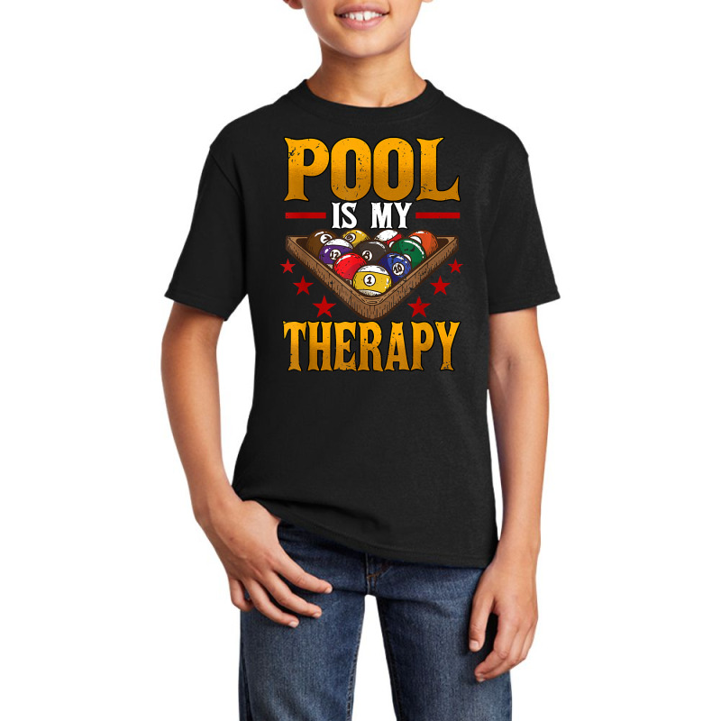 Mens Pool Is My Therapy Billiards Player Snooker T Shirt Basic Youth T-shirt | Artistshot