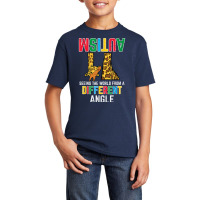 Giraffe Autism Seeing World Different Angle Awareness Kids T Shirt Basic Youth T-shirt | Artistshot