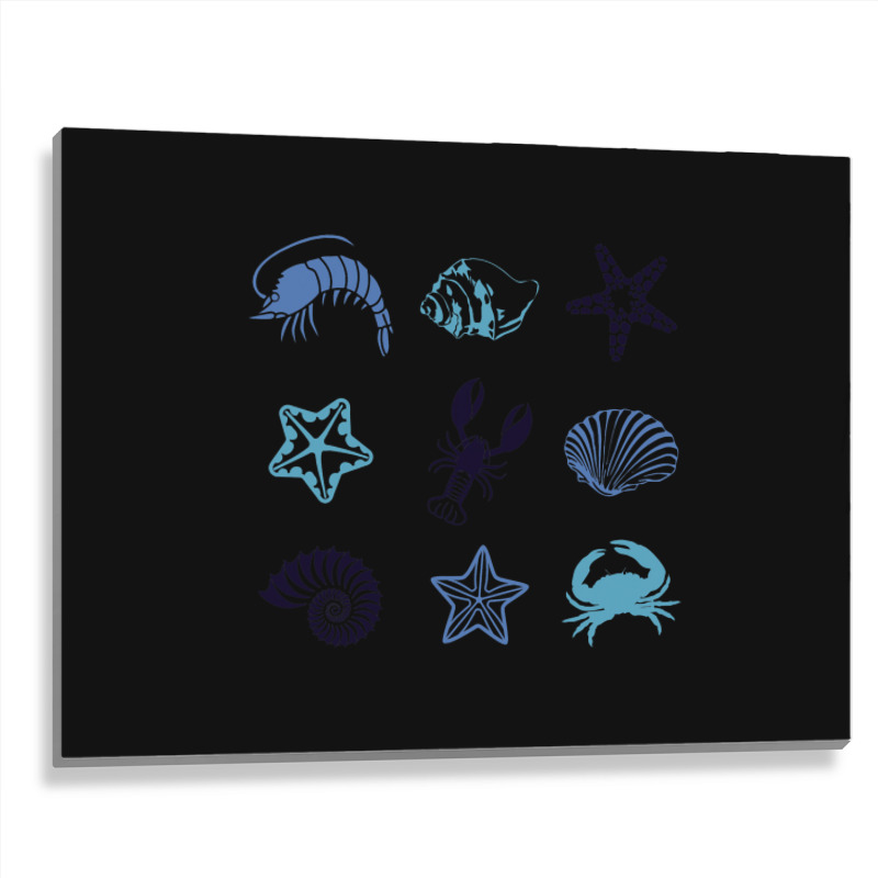 Crustacean Core Aesthetic Crustaceans Crab Lobster Metal Print Horizontal | Artistshot