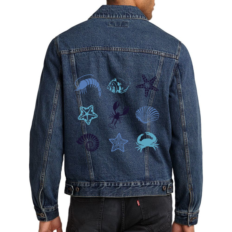 Crustacean Core Aesthetic Crustaceans Crab Lobster Men Denim Jacket | Artistshot