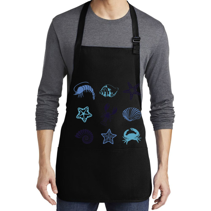 Crustacean Core Aesthetic Crustaceans Crab Lobster Medium-length Apron | Artistshot