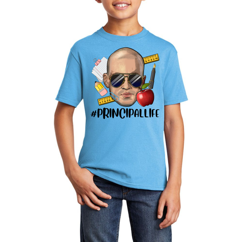 Bald Man Principal Life Basic Youth T-shirt by HRA Design Shop | Artistshot