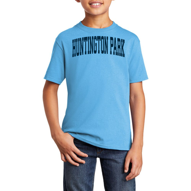 Huntington Park California Ca Vintage Athletic Sports Navy D Sweatshir Basic Youth T-shirt | Artistshot