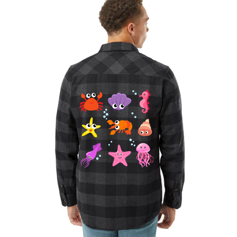 Crustacean Core Aesthetic Crustaceans Crab Lobster Flannel Shirt | Artistshot