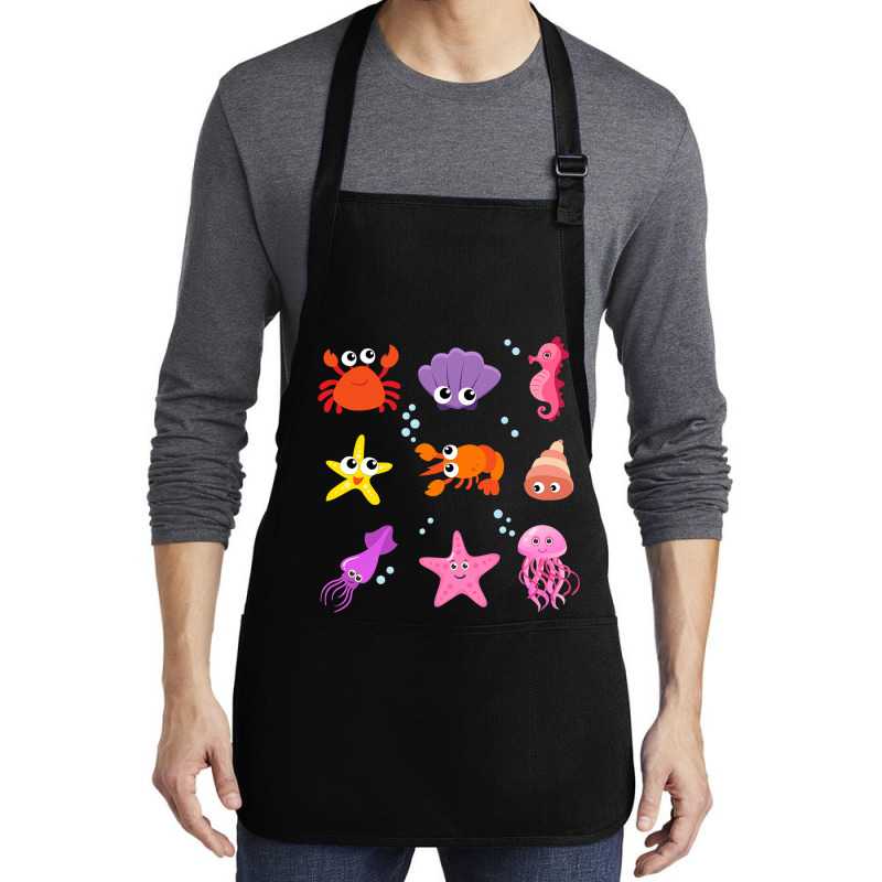 Crustacean Core Aesthetic Crustaceans Crab Lobster Medium-length Apron | Artistshot