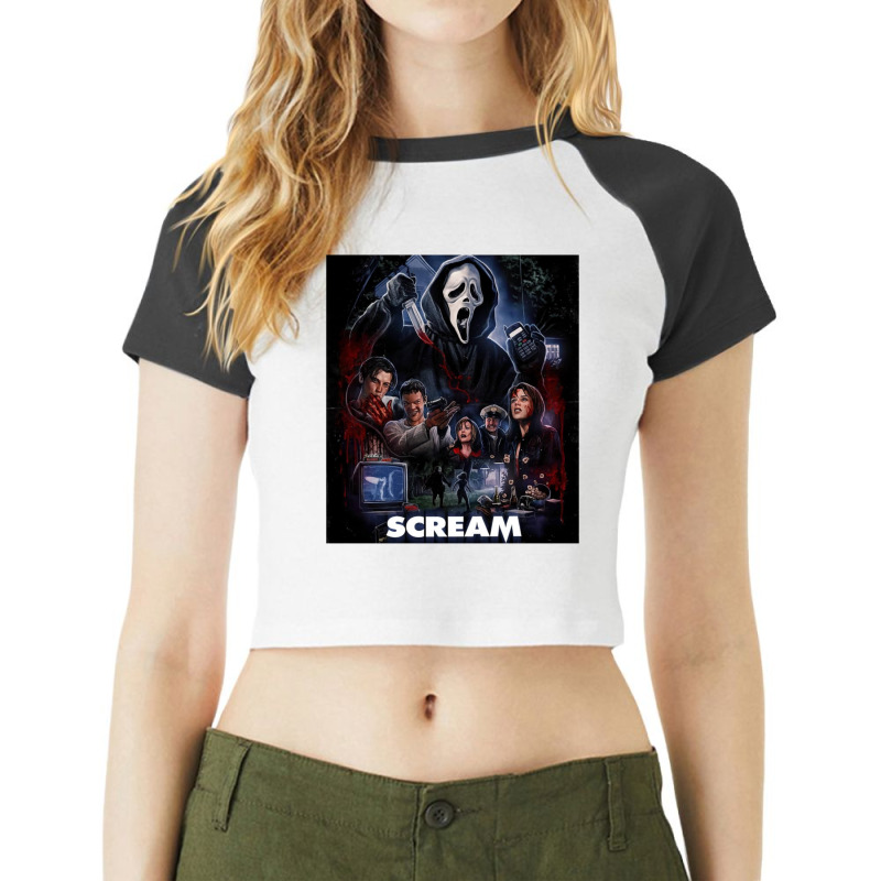 Scream Horror Movie Artwork Raglan Crop Top by rivulevizf | Artistshot