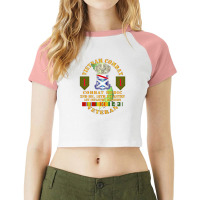 Armee  Vietnam Combat Infantry Veteran W Combat Medic  2. Bn 18. Inf 1 Raglan Crop Top | Artistshot