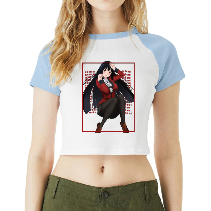 Yumeko Jabami Red Edgy Overload Raglan Crop Top by yustycicianc | Artistshot