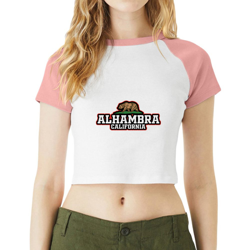 Alhambra California-f4zjj Raglan Crop Top | Artistshot