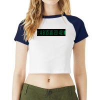 The Numbers Poster Trending Raglan Crop Top | Artistshot