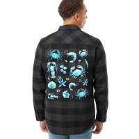 Crustacean Core Aesthetic Crustaceans Crab Lobster Flannel Shirt | Artistshot