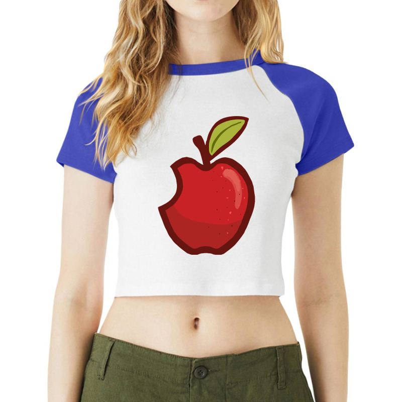 Apple Cartoon Raglan Crop Top by resaleberries875 | Artistshot