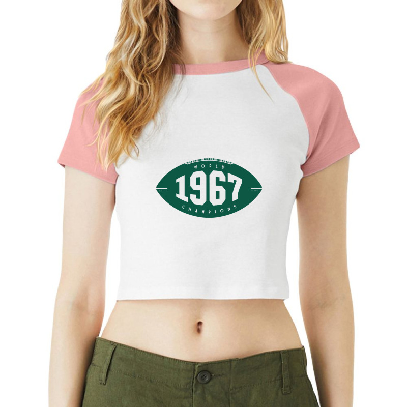 1967 World Champions - Packers (green) Raglan Crop Top by fumbledeafness270 | Artistshot