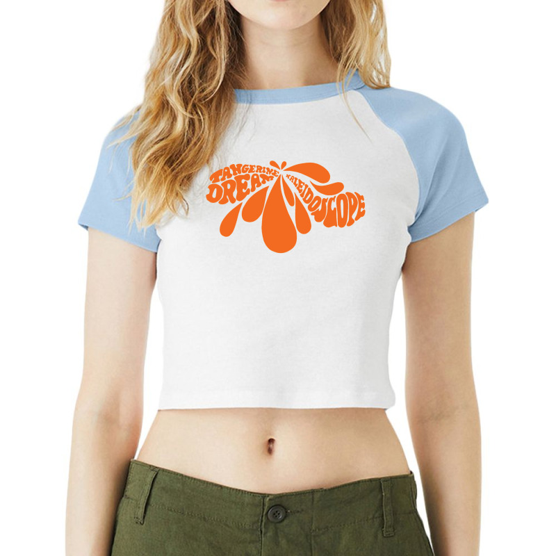 Kaleidoscope Tangerine Dream Raglan Crop Top by camrocsehouj | Artistshot