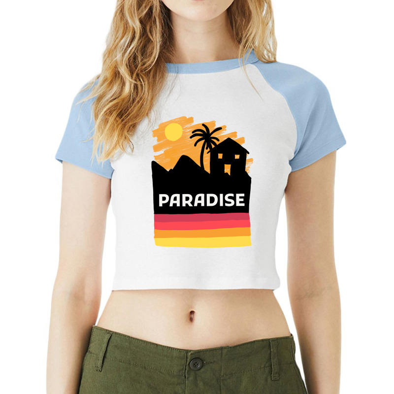 Paradise On Earth Raglan Crop Top by cubicgetting01 | Artistshot