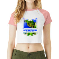 American Samoa National Park Adventure Raglan Crop Top | Artistshot