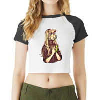 Avocado Girl Raglan Crop Top | Artistshot