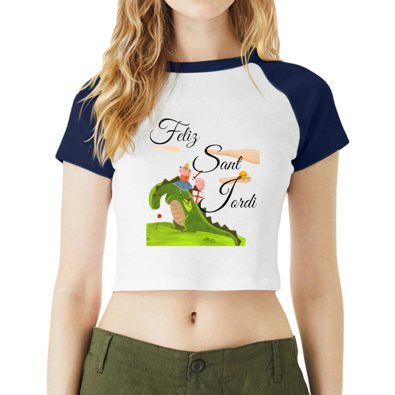 Sant Jordi Raglan Crop Top by RONALDPOYNTER | Artistshot