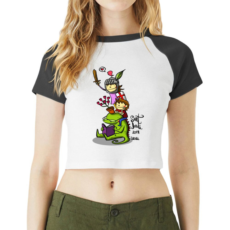 Sant Jordi Raglan Crop Top by RONALDPOYNTER | Artistshot