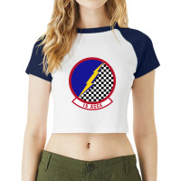 16 Airborne Command And Control Squadron Acc (u.s. Air Force) Raglan Crop Top | Artistshot