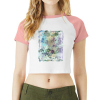 Japanese Floral Pattern Chrysanthemum Cherry Blossom Earth Tone Colors Raglan Crop Top | Artistshot