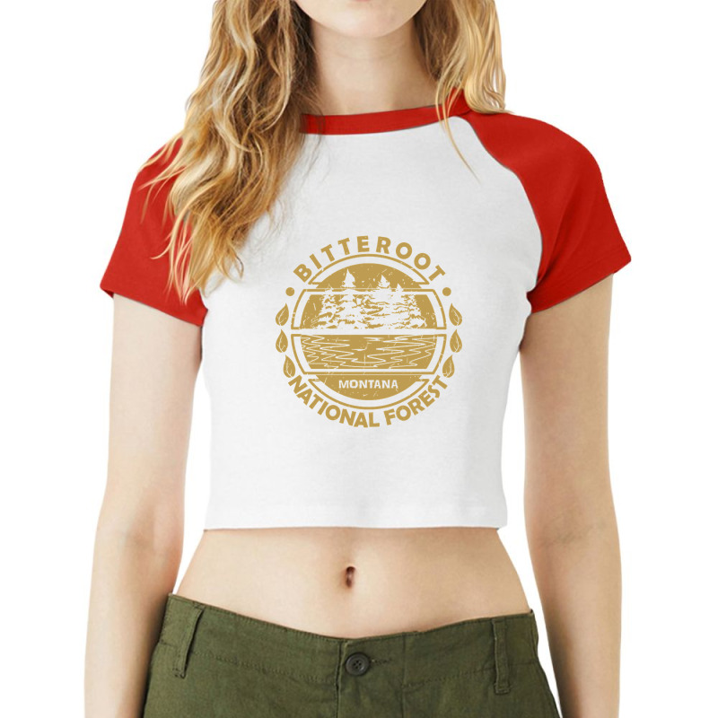 Bitterroot National Forest, Montana State, Nature Landscape-m58ka Raglan Crop Top by kayakbetween30 | Artistshot