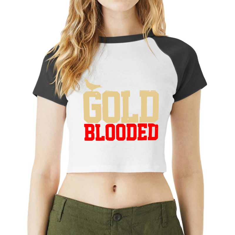 Warrior Gold Blooded Sport Raglan Crop Top | Artistshot