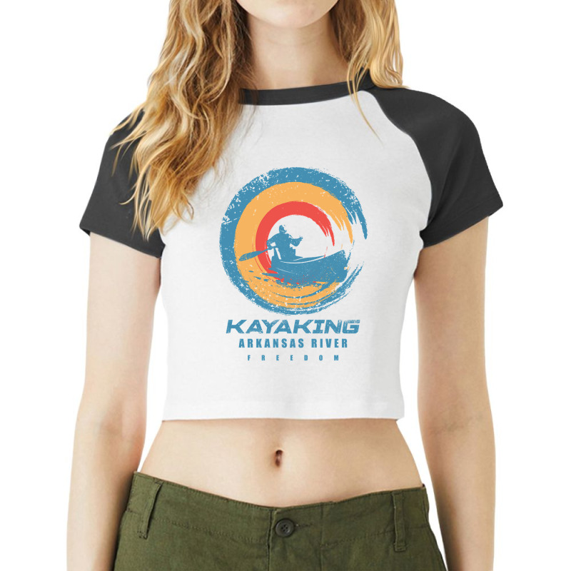 Arkansas River Kayak Adventure Raglan Crop Top by ternacanuda | Artistshot