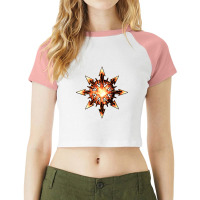 Chaos Wheel Fire Raglan Crop Top | Artistshot