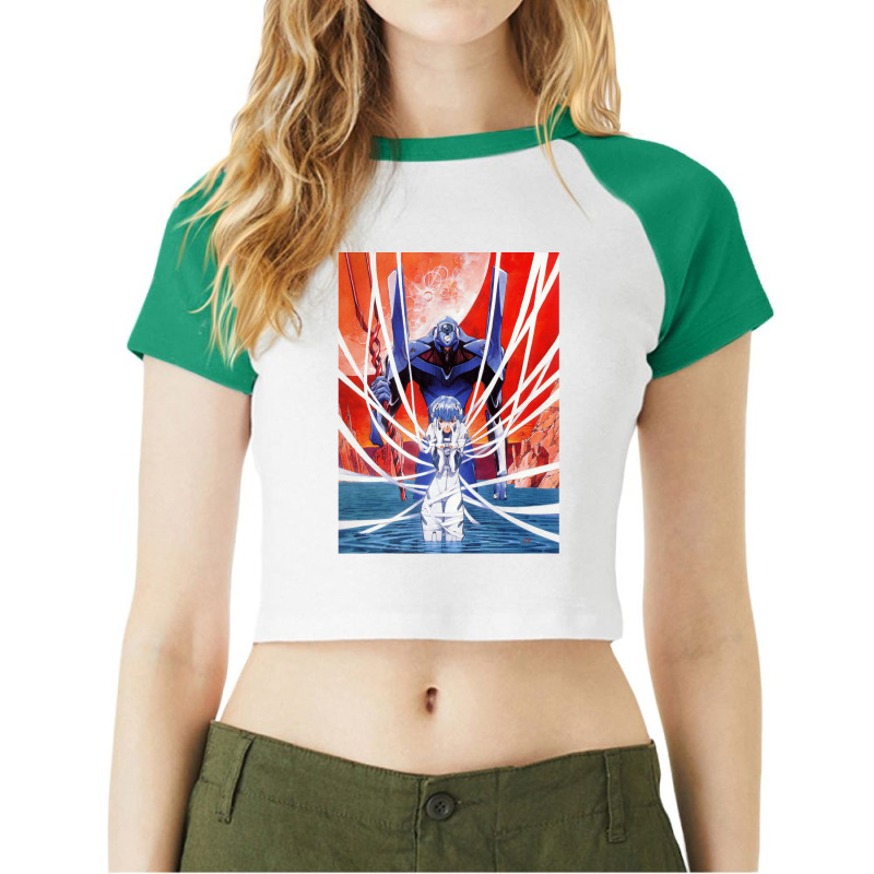 Newtype  Evangelion  Rei 1 Raglan Crop Top by AngelinoGuron | Artistshot