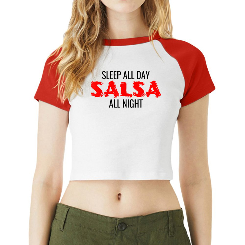 Salsa Dance Bachata Cumbia Merengue Latin Salsa Dancing T Shirt Raglan Crop Top by barrydygertkkx | Artistshot