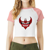 Bat Shaped Vampire Mouth Lip Raglan Crop Top | Artistshot