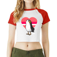 Trending Porg Big Love Heart Valentine's Day Raglan Crop Top | Artistshot