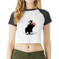 Bear Kick-pctxt Raglan Crop Top | Artistshot