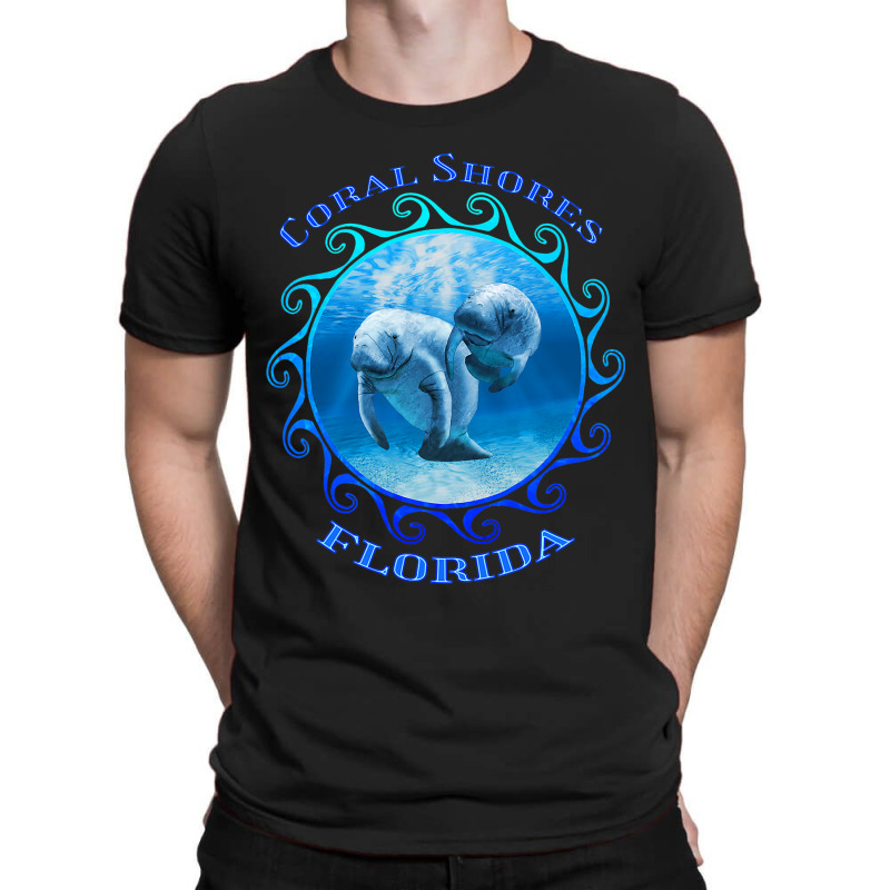 Coral Shores Florida Vacation Swimming Manatees T-shirt | Artistshot