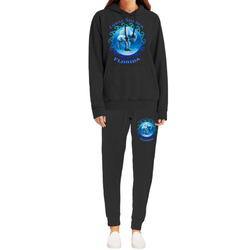 Coral Shores Florida Vacation Swimming Manatees Hoodie & Jogger Set | Artistshot