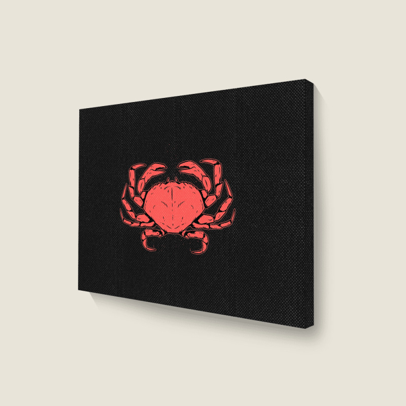 Crab Crustacean Landscape Canvas Print | Artistshot