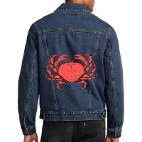 Crab Crustacean Men Denim Jacket | Artistshot