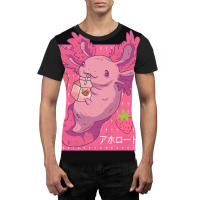 Cute Axolotl Pastel Goth Strawberry Milk Kids Yout Graphic T-shirt | Artistshot