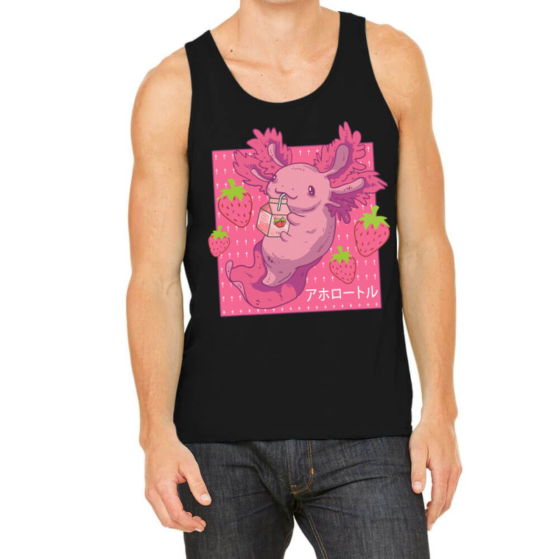 Cute Axolotl Pastel Goth Strawberry Milk Kids Yout Tank Top | Artistshot