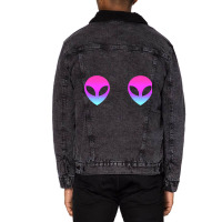 Cute Halloween Women Costume Women Halloween Alien Unisex Sherpa-lined Denim Jacket | Artistshot